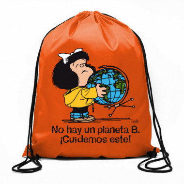 Bolsa de cuerdas Mafalda �No hay un planeta B!