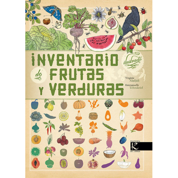 Inventario ilustrado de frutas y verduras