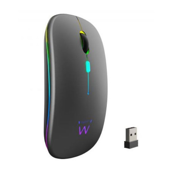 Raton EWENT Inalambrico Recargable Doble Conexion BLUETOOTH Rgb EW3242