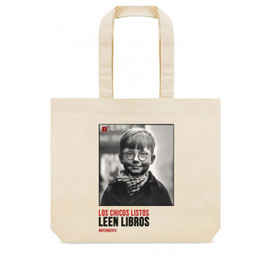 BOLSA DE TELA "LOS CHICOS LISTOS LEEN LIBROS"