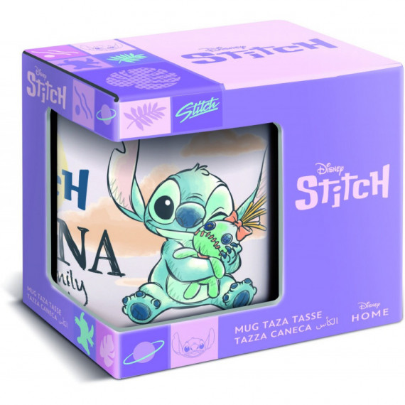 Taza cerámica Stitch y Angel Ohana