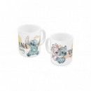 Taza cerámica Stitch y Angel Ohana