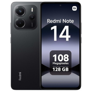 XIAOMI Telefono Movil Redmi Note 14 128Gb/6GB Ram/ 6.67"/108Mp+8Mp+2Mp+13Mp Negro