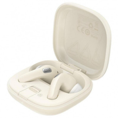 Acefast W4 Auriculares TWS con Cancelaci&oacute;n de Ruido y Soporte Beige