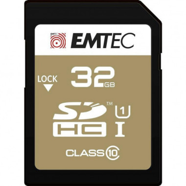 Emtec Tarjeta de Memoria SDHC 32GB UHS-I U1 Elite Gold