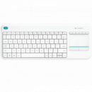 Teclado LOGITECH Wireless K400 Plus  Touch Pad Blanco P