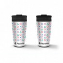 Vaso Viaje Metalico Playstation Formas