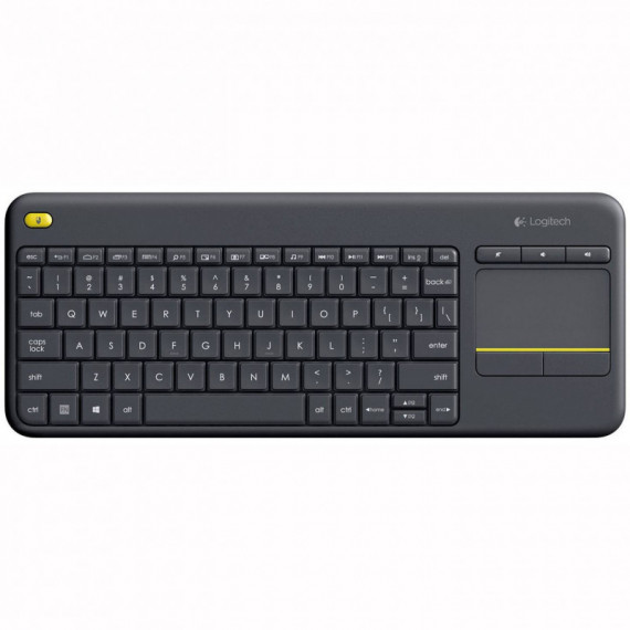 Teclado LOGITECH Wireless K400 Plus  Touch Pad Negro P
