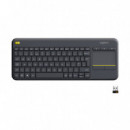 Teclado LOGITECH Wireless K400 Plus  Touch Pad Negro P