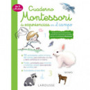 Cuaderno Montessori de experiencias en el campo