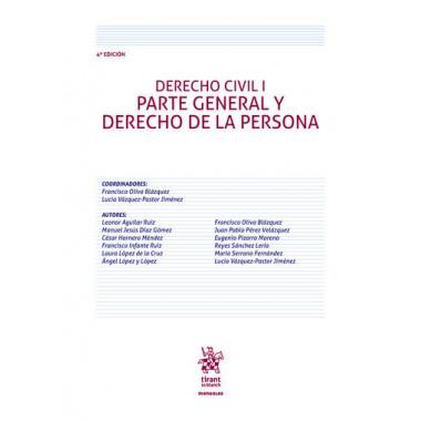 DERECHO CIVIL I PARTE GENERAL Y DERECHO PERSONA 4� EDICION