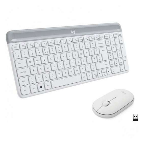 Teclado + Raton LOGITECH MK470 Slim Wireless Blanco