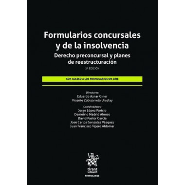 FORMULARIOS CONCURSALES Y DE LA INSOLVENCIA DERECHO PRECONCURSAL