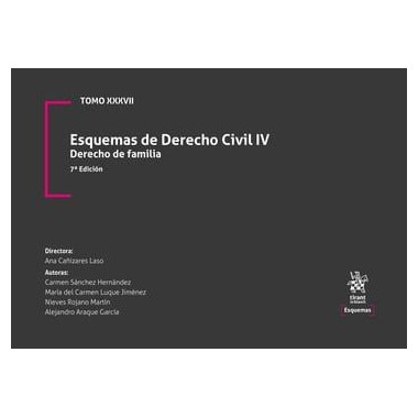 TOMO XXXVII ESQUEMAS DE DERECHO CIVIL IV DERECHO DE FAMILIA