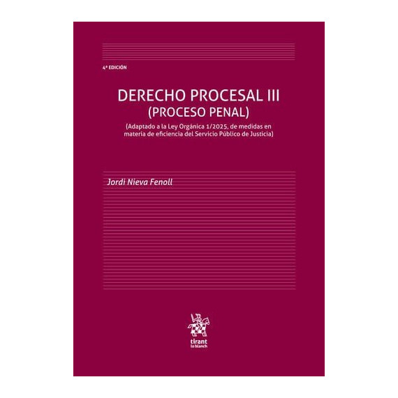 Derecho procesal iii proceso penal 4� edicion