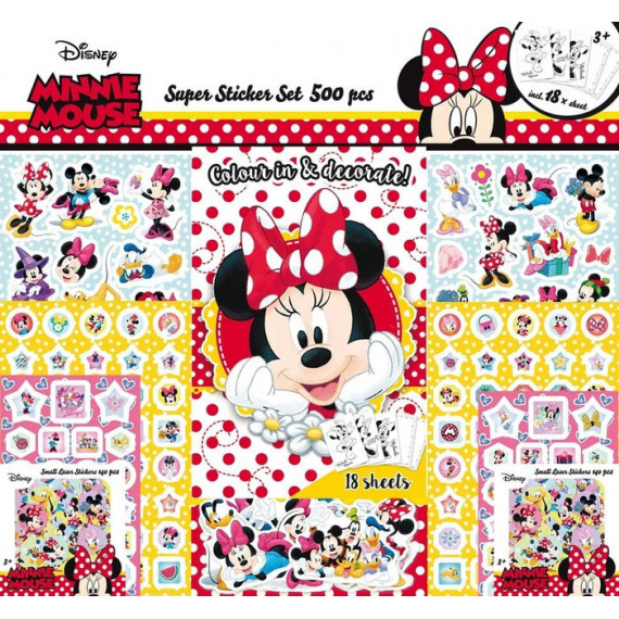 SUPER SET DE 500 PEGATINAS DE MINNIE 2� ED