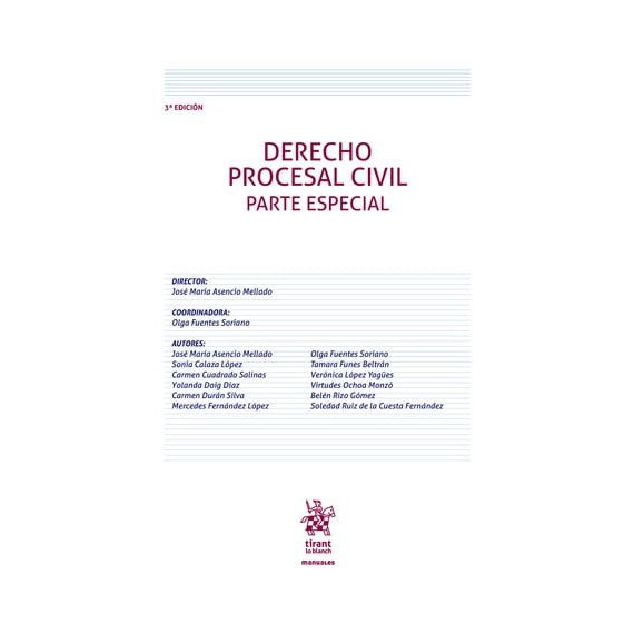 DERECHO PROCESAL CIVIL PARTE ESPECIAL (3� EDICION)