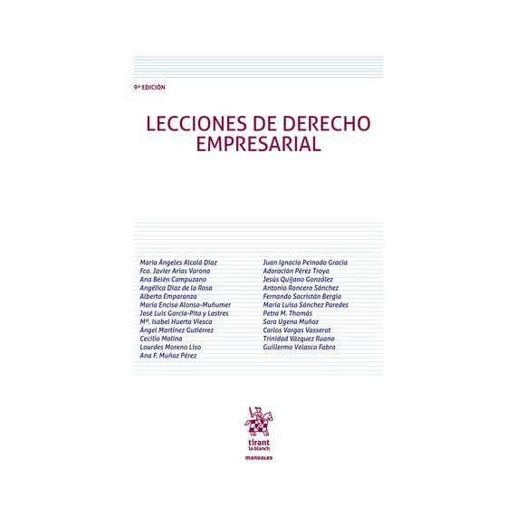 LECCIONES DE DERECHO EMPRESARIAL 9� EDICION