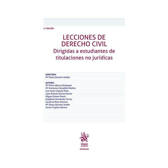 LECCIONES DE DERECHO CIVIL ( DIRIGIDAS A ESTUDIANTES DE TITULACIONES NO JURIDICA