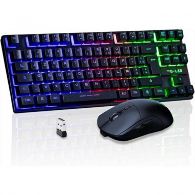 The G-LAB Combo Oxygen EX Teclado y Rat&oacute;n Gaming Inal&aacute;mbricos RGB