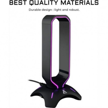 The G-Lab K-Stand Radon - Soporte Auriculares Gaming USB RGB