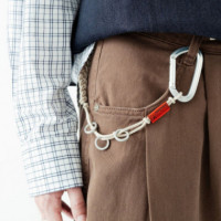 Accesorio Llavero TOPOLOGIE Braided Keychain Off White