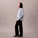 Camisa con botones holgada de popelín