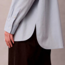 Camisa con botones holgada de popelín