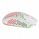 MARS GAMING Raton Inalambrico Recargable MMW3W Blanco