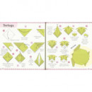 333 LAMINAS DE ORIGAMI AZUL