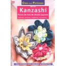 Kanzashi. Flores de tela de dise�o japon�s