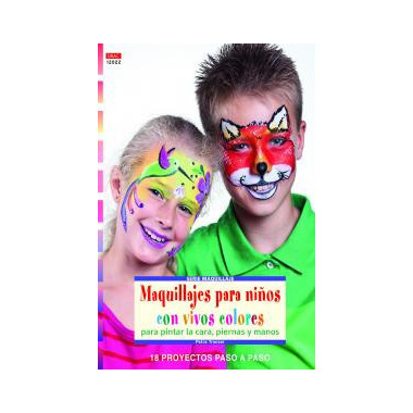 Maquillajes para ni�os con vivos colores para pintar la cara, piernas y manos
