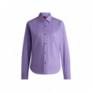 HUGO Blusa Regular Fit Violeta 50496339-549