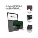 SUBBLIM Funda Teclado Bluetooth IPAD 10.9" 10ª Gen  Libro Negra Magnetica Con TouchPad