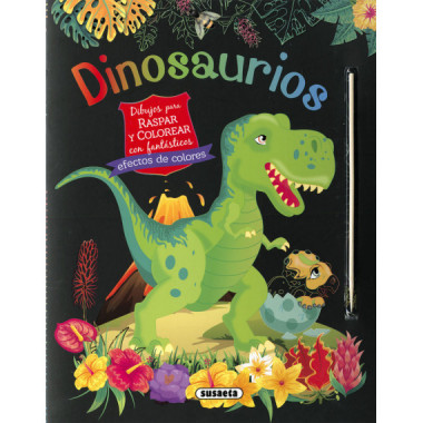 DINOSAURIOS. DIBUJOS PARA RASPAR Y COLOREAR
