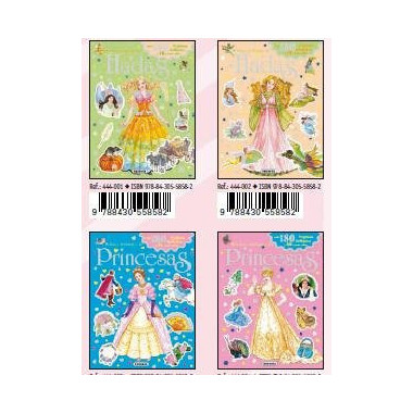 Mi libro brillante de hadas y princesas con pegatinas (4 t�tulos)