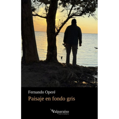 Paisaje en fondo gris