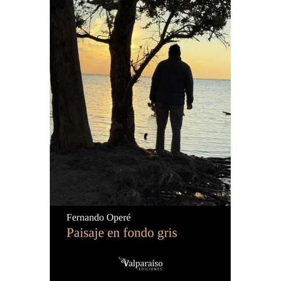 Paisaje en fondo gris