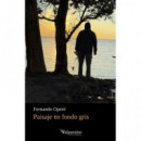 Paisaje en fondo gris