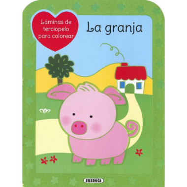 LAMINAS TERCIOPELO PARA COLOREAR LA GRANJA