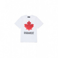 Slouch Fit Camiseta White  DSQUARED2