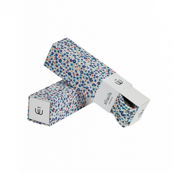 Cordones SLIWILS Flores Azules