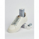 Cordones SLIWILS Flores Azules