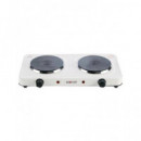 MUVIP Cocina Electrica 2 Fuegos MV0158 2000W Termostato con Sistema de Seguridad