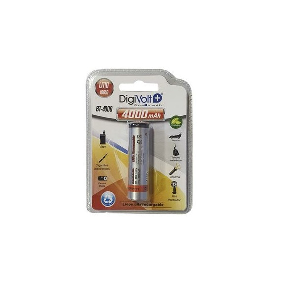 DIGIVOLT Pila Recargable 18650 Litio 4000Mah BT-4000