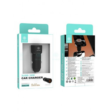 IKREA Cargador Coche 12V 2xUsb A WA0319
