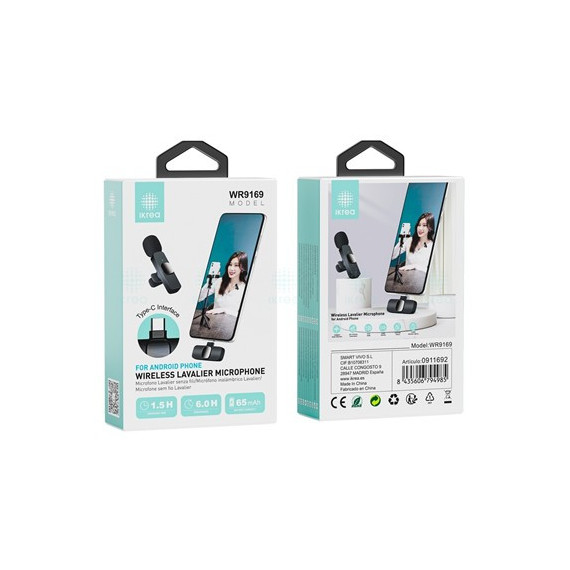 IKREA Microfono Solapa Inalambrico  Tipo C WE9169