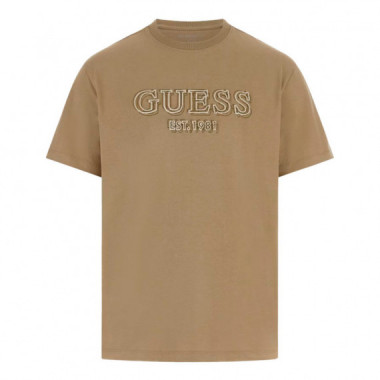 Camiseta con logo bordado