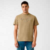 Camiseta con Logo Bordado  GUESS