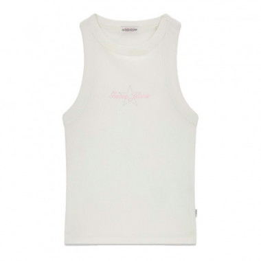 Camiseta sin mangas con logo bordado